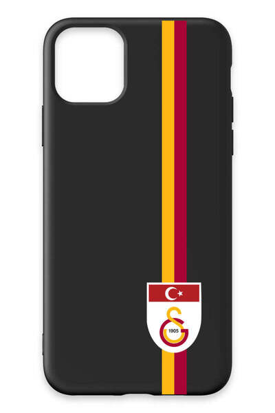 Galatasaray iPhone 11 Pro Max Uyumlu Parçalı Şerit Bayrak Arma Siyah Silikon ...