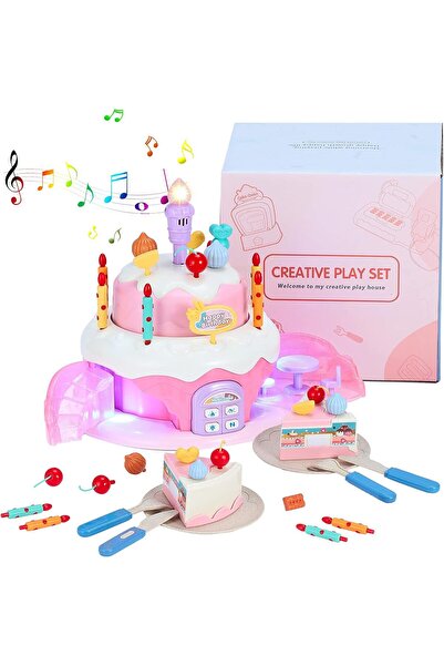 Ominii Birthday Cake Toy with Candles Music Toy, Early Development Educationa...