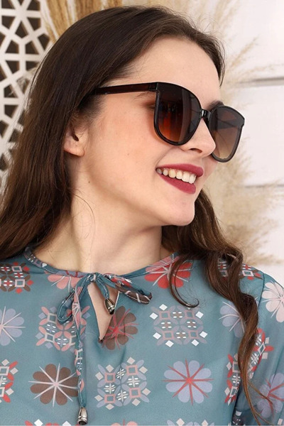 MACERATİ Nia Women's Brown Ultra Light Oval Uv400 Sunglasses