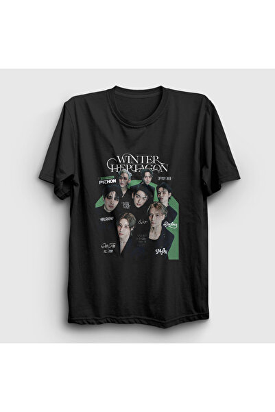 Presmono Unisex Black Winter Heptagon K-Pop Got7 T-Shirt 600113Tt