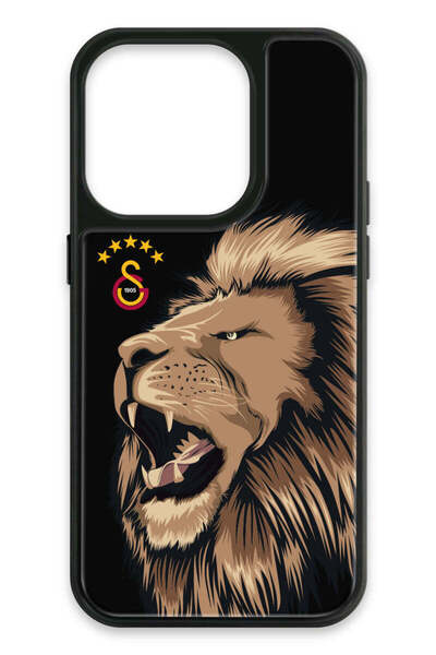 Galatasaray iPhone 15 Pro Compatible Lion-Like Kükre Glass Licensed Phone Case