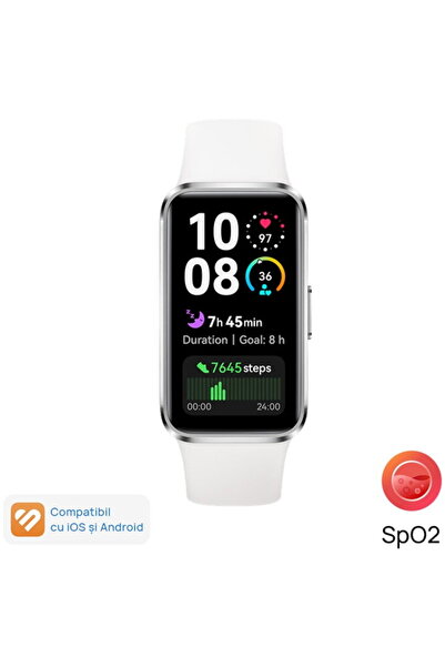 Huawei Band 10 Fluoroelastomer Strap Android/iOS White