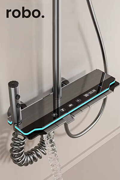 ROBO A80015 Yeni nesil Ambiyans ışıklı Led göstergeli Dijital Duş Sistemi