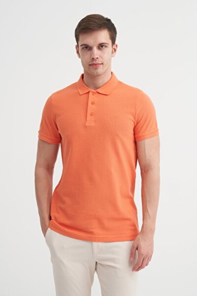 Cazador Men's Polo Neck Tshirt 46130 Tangerine