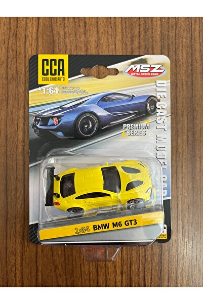 CCA 1/64 Bmw M6 Gt3 Yellow - Diecast Metal Toy Car