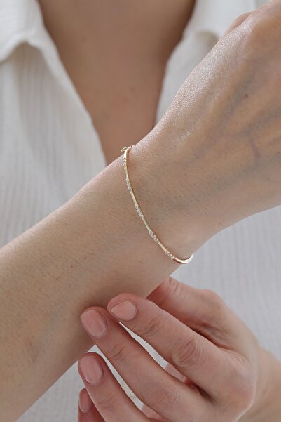 YAVUZ KUYUMCULUK 14 Ayar Altın Taşlı Kelepçe