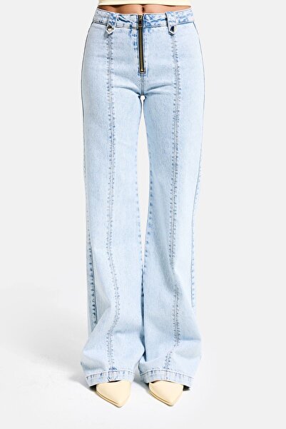 it's basic Kadın Ice 3s6-3 Flare Fit Komfort Kumaş Fermuar Detaylı Tasarım De...