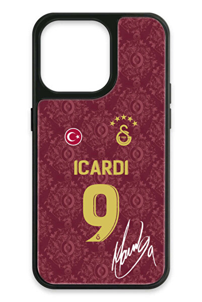 Galatasaray iPhone 13 Pro Uyumlu Mauro Icardi 3. Forma İmzalı Cam Lisanslı Te...