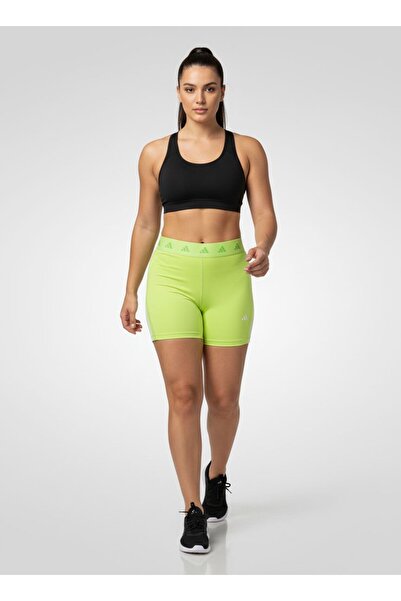 adidas Women Tech Fit Training Shorts, Lime