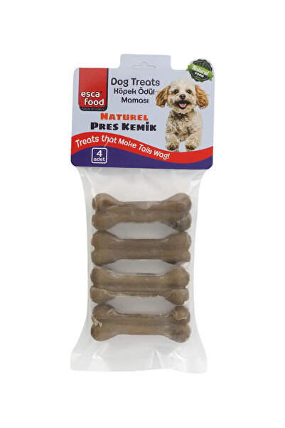 NATUREL PRES KEMİK 7,5 CM - 4' LÜ 100 gr KÖPEK ÖDÜL MAMASI