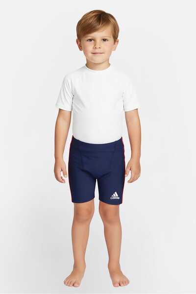 adidas Toddlers Boy Brand Logo Board Shorts, Navy