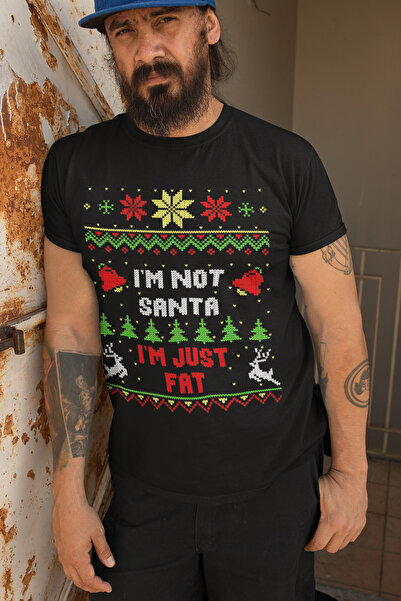 Generic (Unbranded) Tricou bărbătesc Malfini, „Nu sunt Moș Crăciun”, negru, M