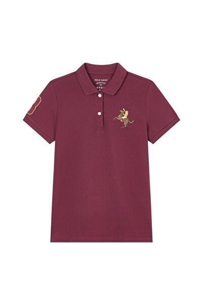 Giordano Womenâ€™s Slim Fit Embroidered Napoleon Polo
