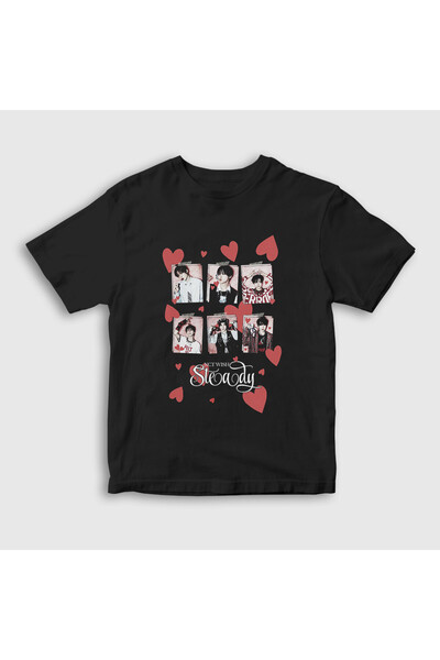 Presmono Tricou unisex pentru copii Black Steady Nct Wish 599429tt