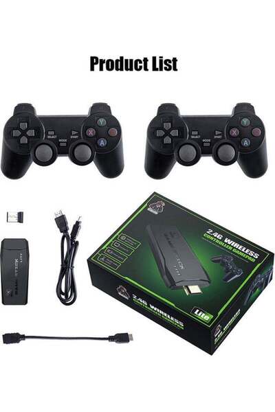 Generic Game Console 4K HD Video Game Console 2.4G Dual Wireless Controller, ...