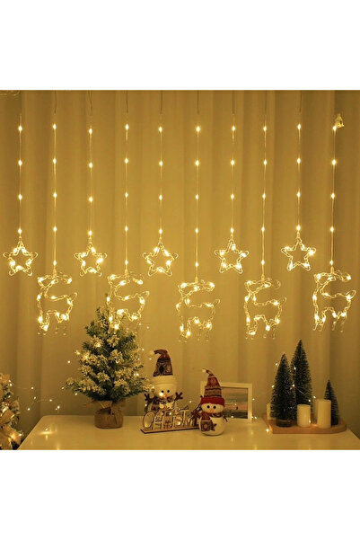NEXTLY Lumini de Crăciun cu perdea, LED cald, 3m, telecomandă