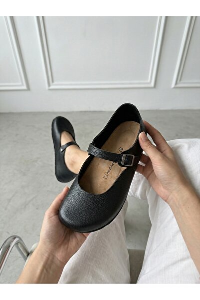 Mycorni حذاء باليه نسائي من الجلد الطبيعي بنعل من الفلين، تصميم تشريحي لتقويم...