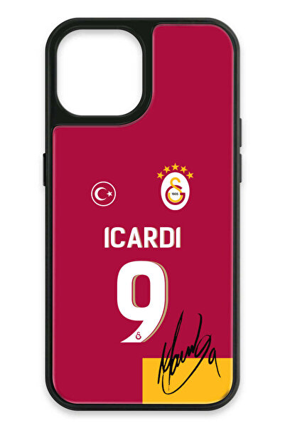 Galatasaray iPhone 15 Uyumlu Mauro Icardi Parçalı Forma İmzalı Cam Lisanslı T...