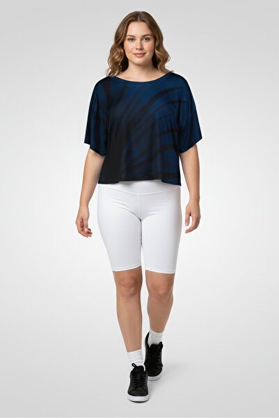 adidas Women Plus Size Short Sleeve Training Top, Navy Blue