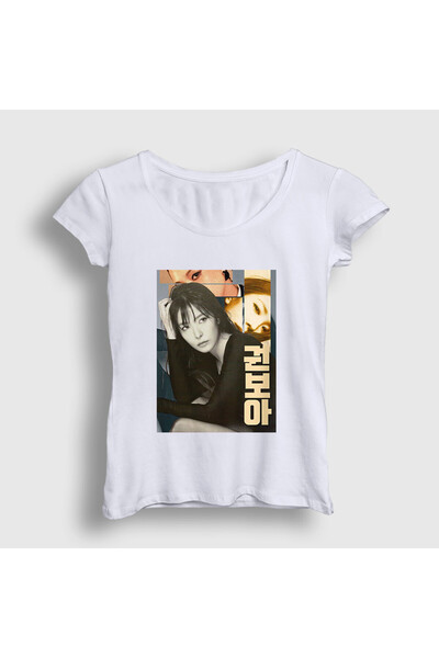 Presmono Tricou alb pentru femei Kwon Bo Ah BoA 598592tt