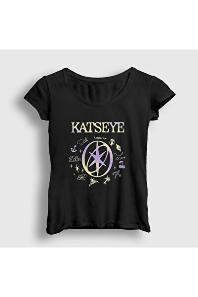 Presmono Women's Black Signs Gnarly K-Pop Katseye T-Shirt 599179Tt