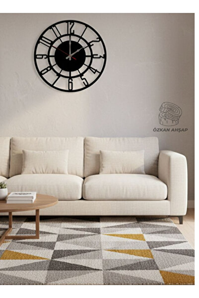 KOÇSAN Ahşap Modern Duvar Saati (sessiz akar mekanizmalı)