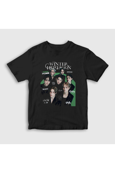 Presmono Unisex Kids Black Winter Heptagon K-Pop Got7 T-Shirt 600142Tt