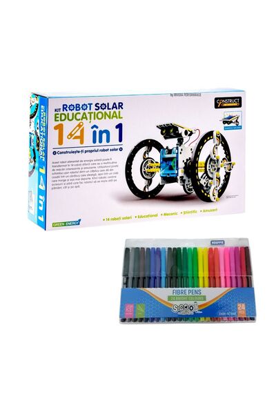 OEM Kit robotica Hooppie,14 tipuri constructive,190 piese,2 trepte,10 ani+ Se...