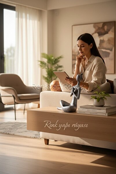 RENK YAPI RÜYASI MEDİTASYON TEMALI HEYKEL FİGÜR ZEN YOGA -PLATES YAPAN KADIN ...