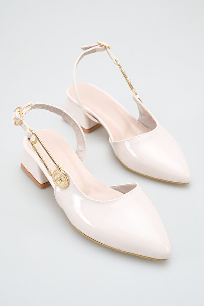 ich1one Γυναικεία λουστρίνια παπούτσια μπαλαρίνας με τακούνι Bologna – Τακούν...