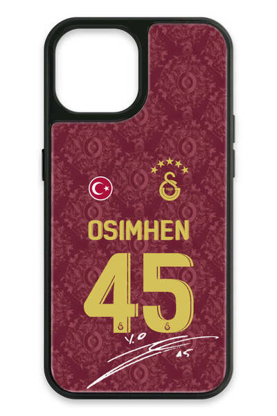Galatasaray iPhone 15 Uyumlu Victor Osimhen 3. Forma İmzalı Cam Lisanslı Tele...