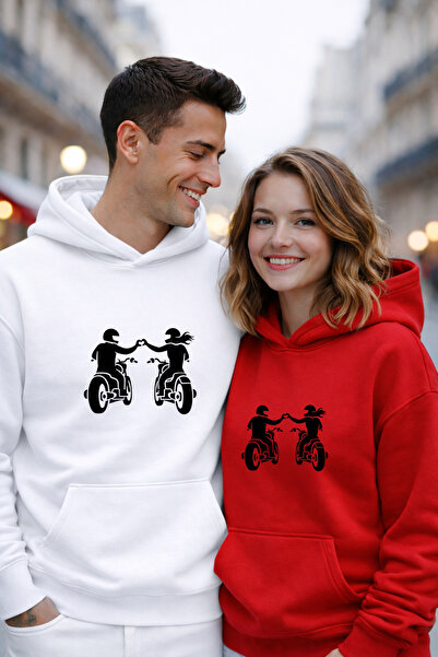 LORVEX Sweatshirt Couple Combination February 14 Valentine's Day Motorcycle L...