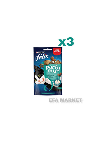 FELIX Party Mix Karışık Okyanus Lezzetleri Kedi Ödül Maması 1x60 Gr (3 Adet)