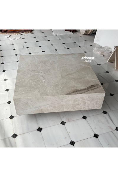 adomarmarblehandmadeandluxury Bej Orta Sehpa