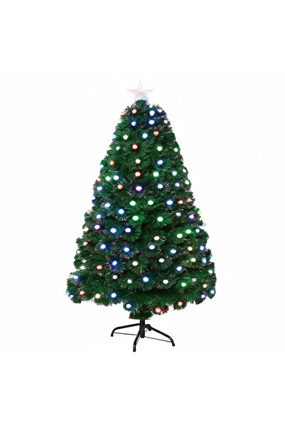 NEXTLY Brad de Crăciun artificial, 150 cm, LED, verde