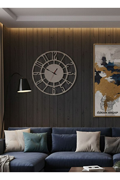 KOÇSAN Ahşap Modern Duvar Saati (sessiz akar mekanizmalı)