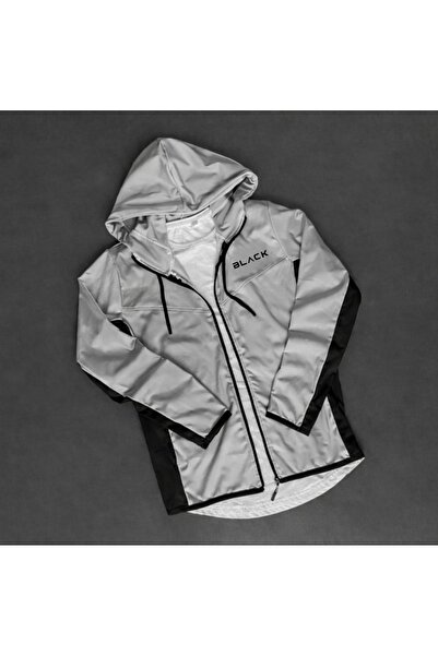 NOFLEN Black Printed Men's Black Scuba Gray Bottom and Top Tracksuit Set