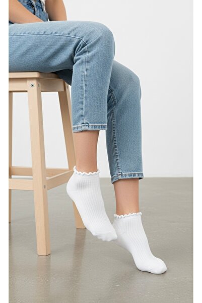 Lin Collection Women's Ruffled Short Booties 6 Pairs Socks Set