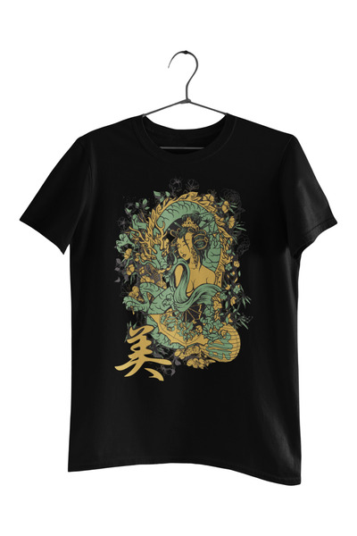 Generic (Unbranded) Tricou Malfini negru, mărime M, imprimeu DTF