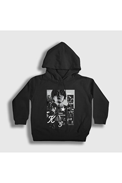 Presmono Unisex Παιδικό Μαύρο Φούτερ με κουκούλα Killin It Girl J-Hope Jung H...