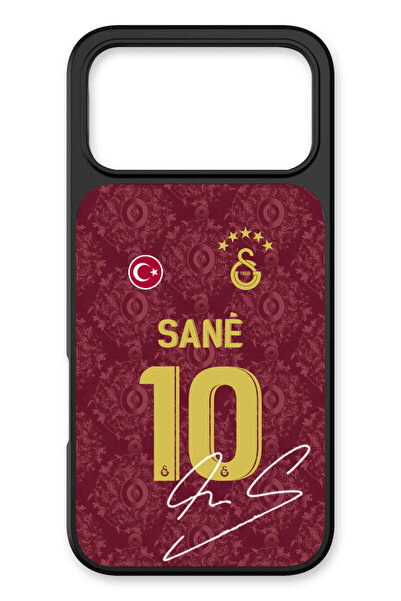 Galatasaray iPhone 17 Pro Uyumlu Leroy Sane 3. Forma İmzalı Cam Lisanslı Tele...