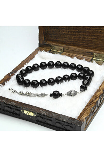 HÜNERTAŞ Silver Tassel Mascot Boy Fishhook Stone Rosary