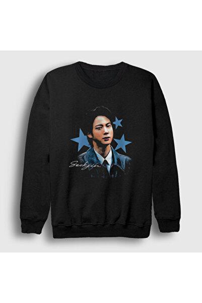 Presmono Unisex Black Stars Kim Seok Jin Bts Sweatshirt 599358Tt