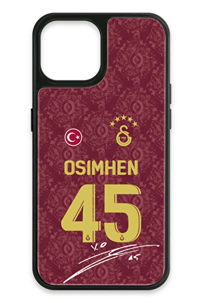 Galatasaray iPhone 13 Uyumlu Victor Osimhen 3. Forma İmzalı Cam Lisanslı Tele...
