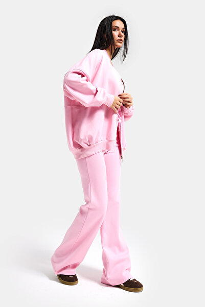 it's basic Women's Pink S6-98 Bottom Top Sweatshirt Fleece Hiking Pants 2-Pie...