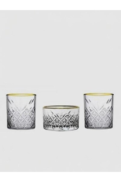 BİZ ZÜCCACİYE طقم بيز هوم باشاباهتشي تايمليس جولدن تاتش 3 قطع (2 كوب و1 طبق ت...