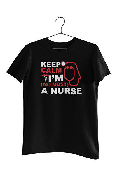 Generic (Unbranded) Tricou Malfini Keep Calm, negru, mărimea M