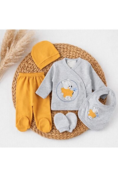 BYS BABY FASHION طقم بدلة خروج من المستشفى للأطفال حديثي الولادة مكون من 5 قط...