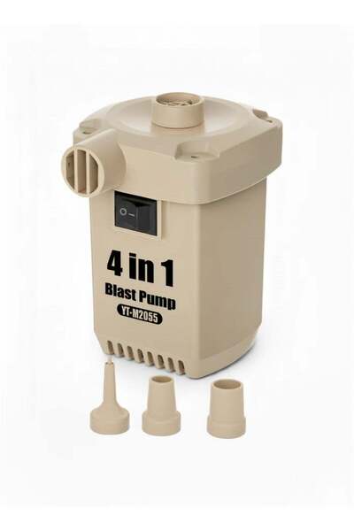 Generic مضخة تفريغ محمولة متعددة الوظائف 4 في 1 للتخييم - قابلة لإعادة الشحن ...