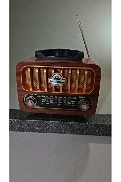 FAMEMUS ACCESSORY Hem Şarjzlı Hem Güneş Enerji ile Çalışan Nostajik Radyo Ses...